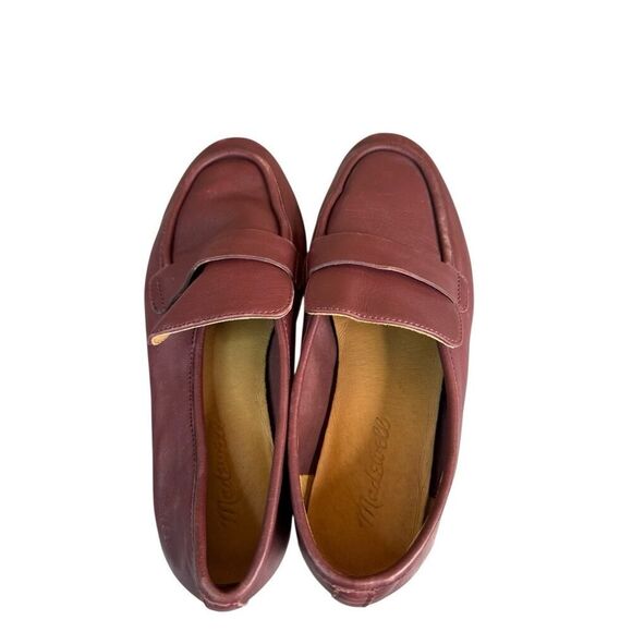 Madewell The Lacey Loafer Cabernet Leather Flats Size 7.5 Slip On Shoes - Picture 9 of 11